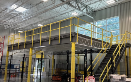 mezzanine inside security cage