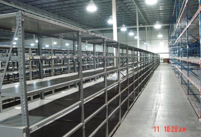 used industrial shelving
