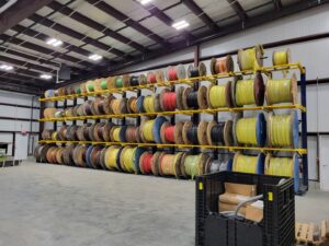 wire spool rack