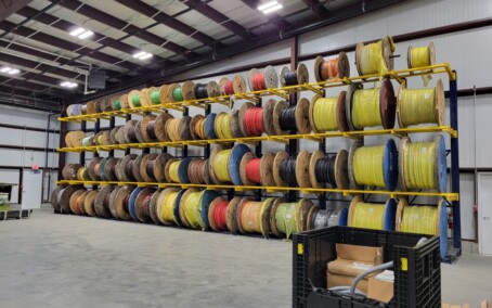 wire spool rack