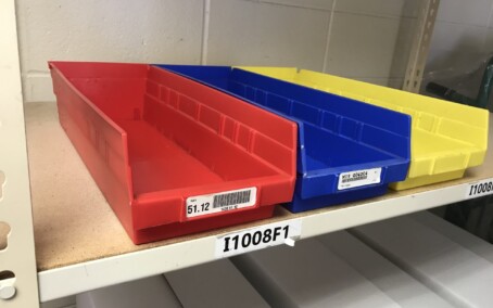 plastic shelf bins