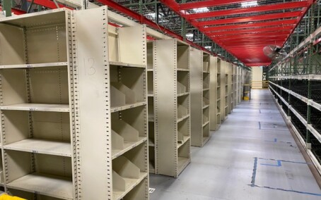 used steel shelving system